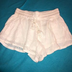 White flowy shorts